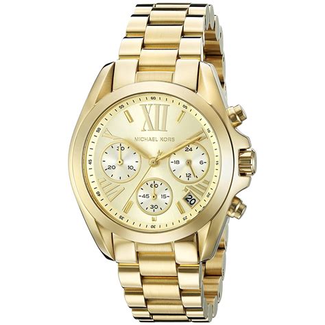 gold mk watch women's.